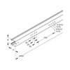 Vezetékcsatorna acél 16mm x 16mm x 2000mm szalaghorganyzott halogénmentes LLK 16016 Niedax